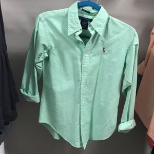 Green Ralph Lauren Button Down Men’s Shirt